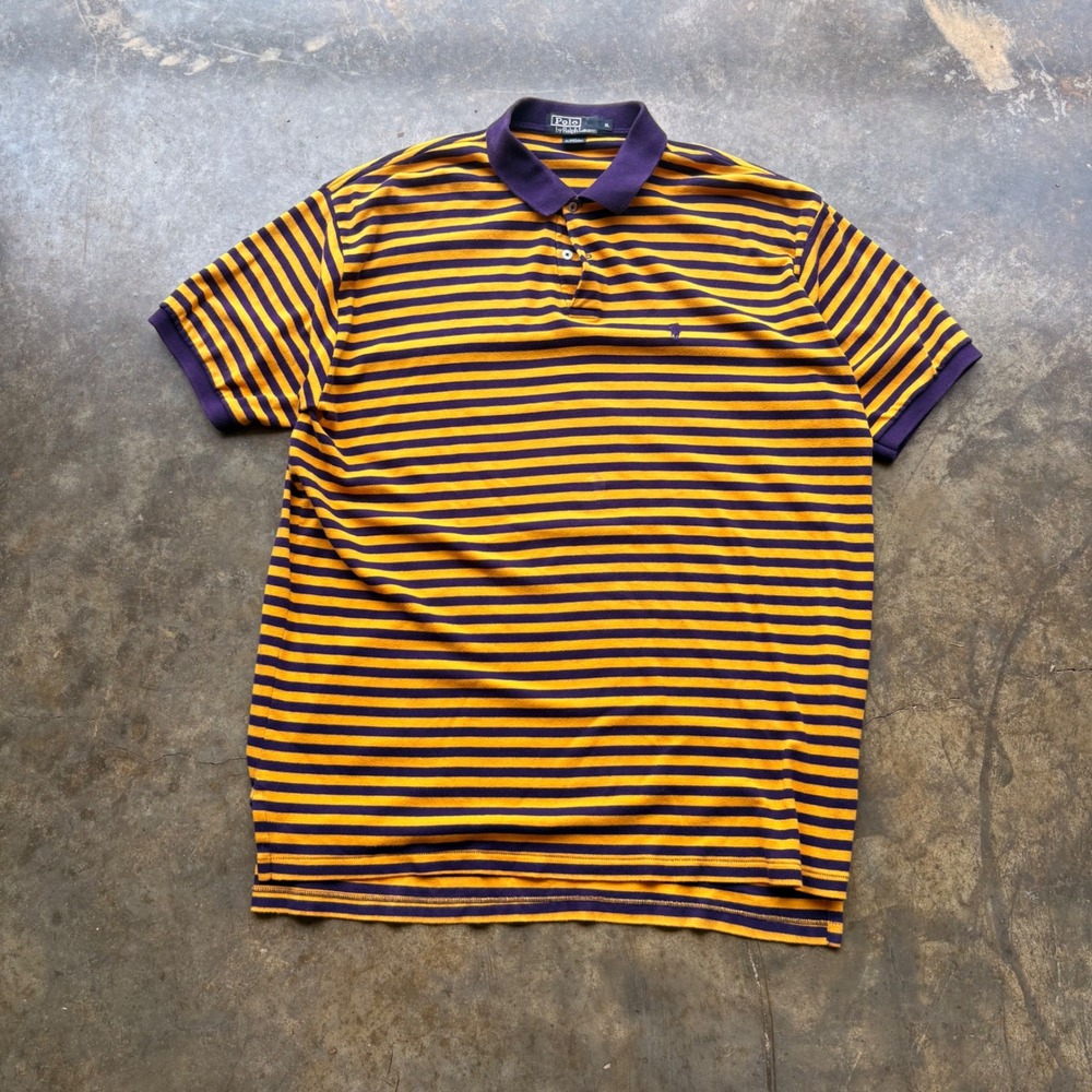 Polo Ralph Lauren Mens XL LSU‎ Color Polo Cotton Shirt